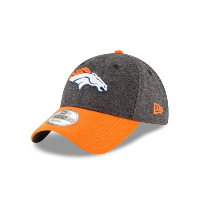 Grey Denver Broncos Hat - New Era NFL Tweed Turn 9TWENTY Adjustable Caps USA0872534